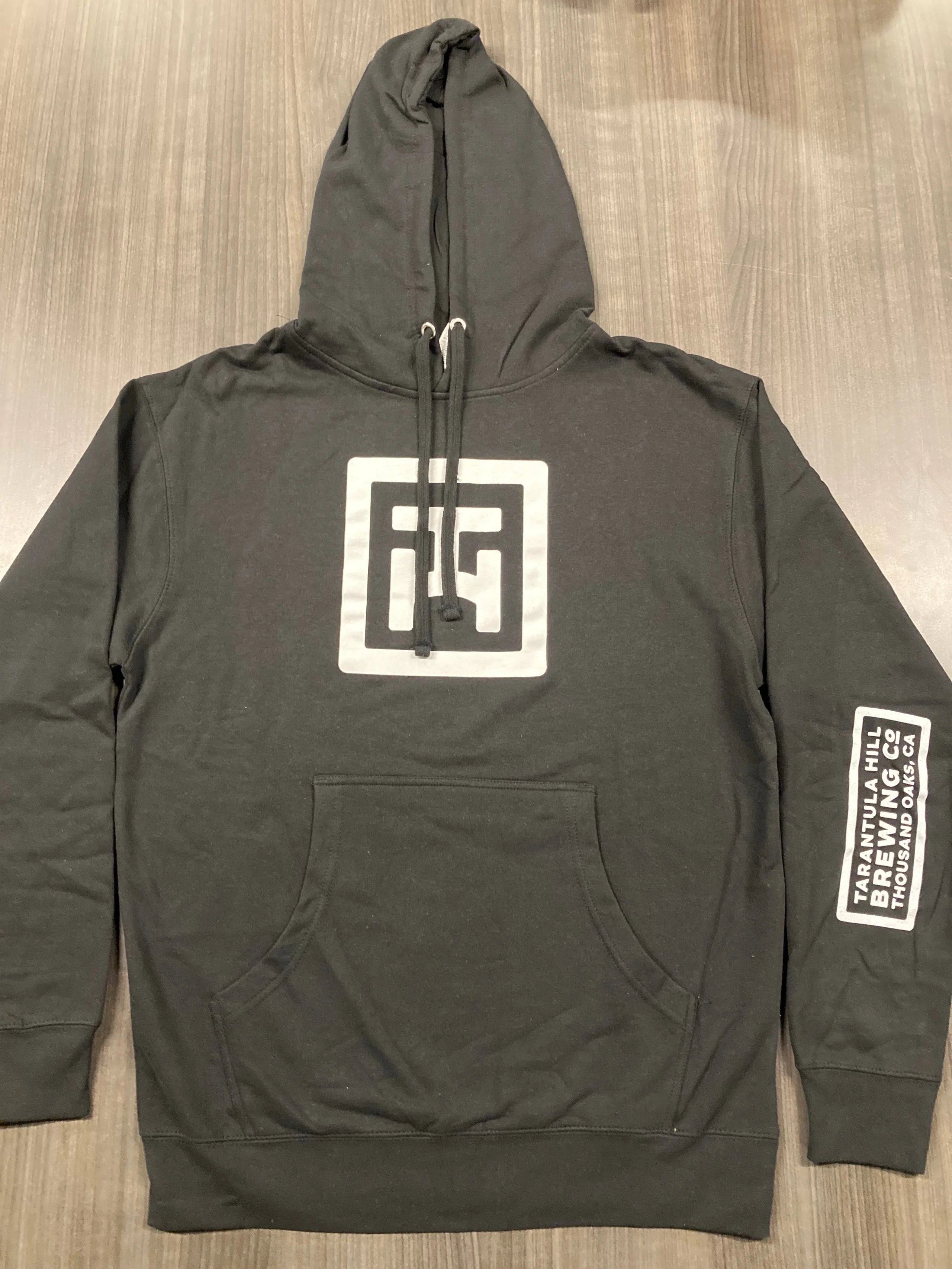 Black and White Icon Logo Hoodie