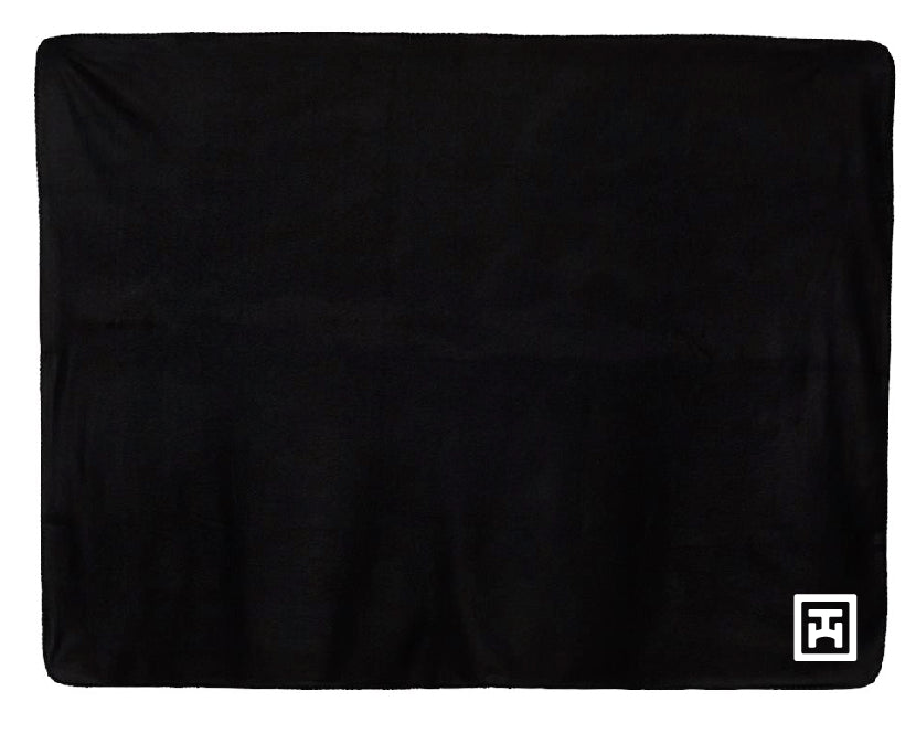 Black Blanket w/White Icon Logo